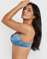 Isla & Evie Obvious Double Pushup Plunge Bra Blue / 34B